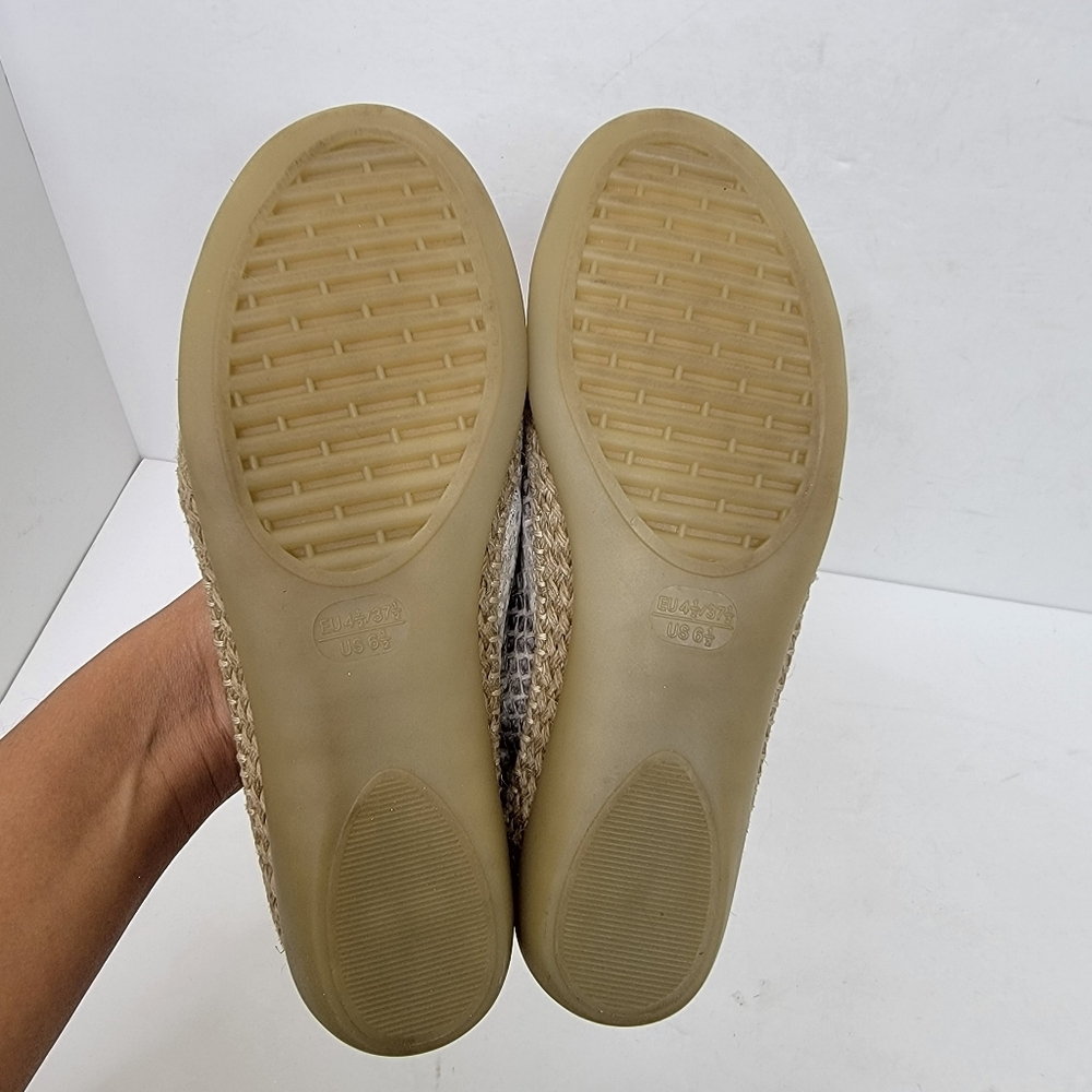 The Flexx | Gray Python Snake Print Espadrille Sl… - image 7